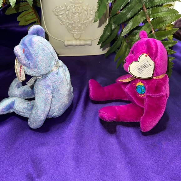 NWT & VTG📌TY Beanie Baby Clubby II the Bear & Millennium Bear 99 both w/ Oddity - Picture 4 of 16